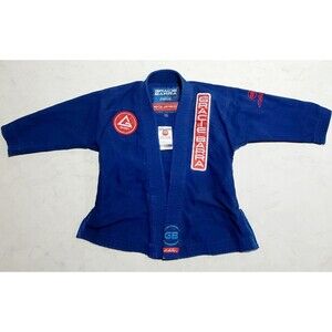 Gracie Barra Storm Kimonos Gi Jiu Jistu Blue Kids Size Y2 EUC UFC MMA Top